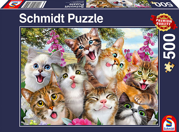 Schmidt Puzzle 58391 Katzen-Selfie - 500 Teile