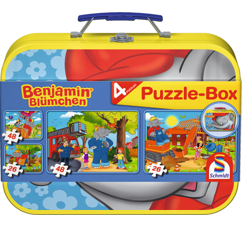 Schmidt Puzzlebox im Metallkoffer 55594 - Benjamin Blümchen
