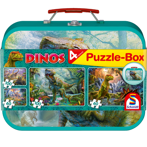 Schmidt Puzzlebox im Metallkoffer 56495 - Dinos