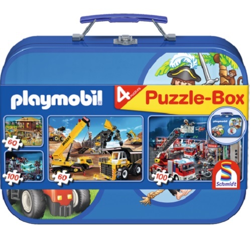 Schmidt Puzzlebox im Metallkoffer 55599 - Playmobil