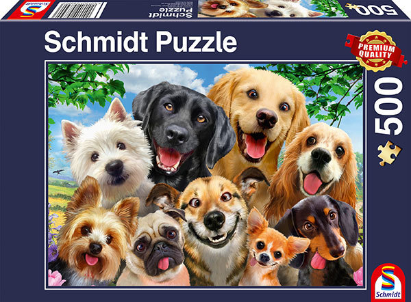 Schmidt Puzzle 58390 Hunde-Selfie - 500 Teile