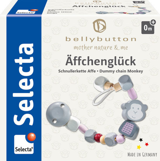 Selecta 64023 bellybutton by Selecta Schnullerkette Äffchenglück rosa