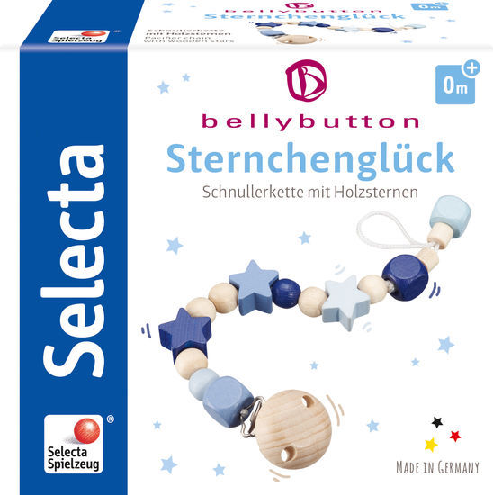 Selecta 64014 bellybutton by Selecta Schnullerkette Sternchenglück blau