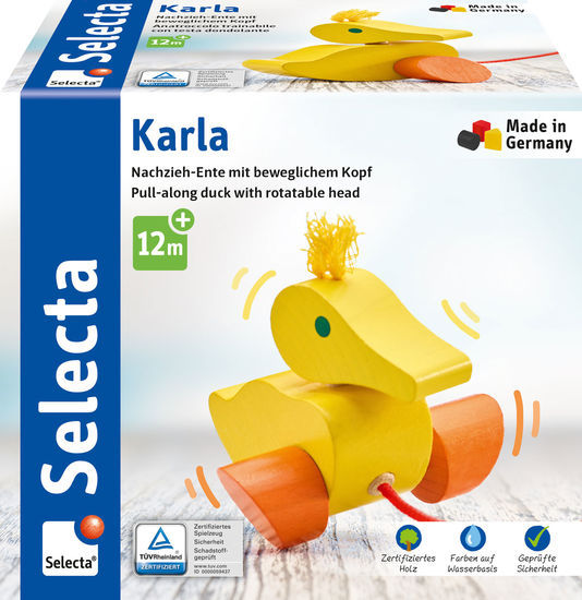 Selecta 62001 Kleinkindwelt Nachzieh-Ente Karla