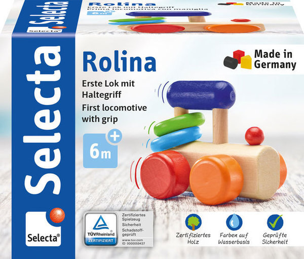 Selecta 61028 Babywelt Greifspielzeug Lok Rolina