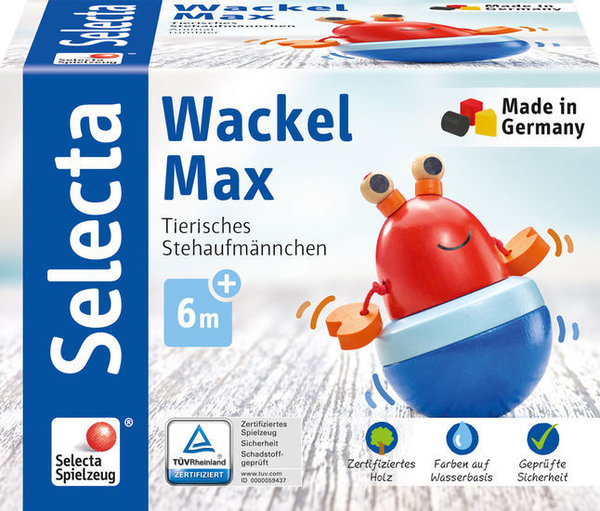 Selecta 61066 Babywelt Greifspielzeug Wackel-Max
