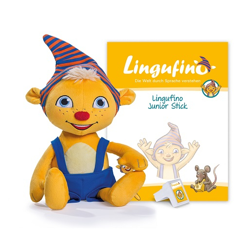 Lingufino Junior-Set - Plüschfigur und Buch