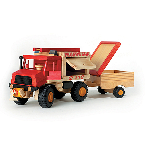 Uniwood 10026 Holzspielzeug Lkw Feuerwehr